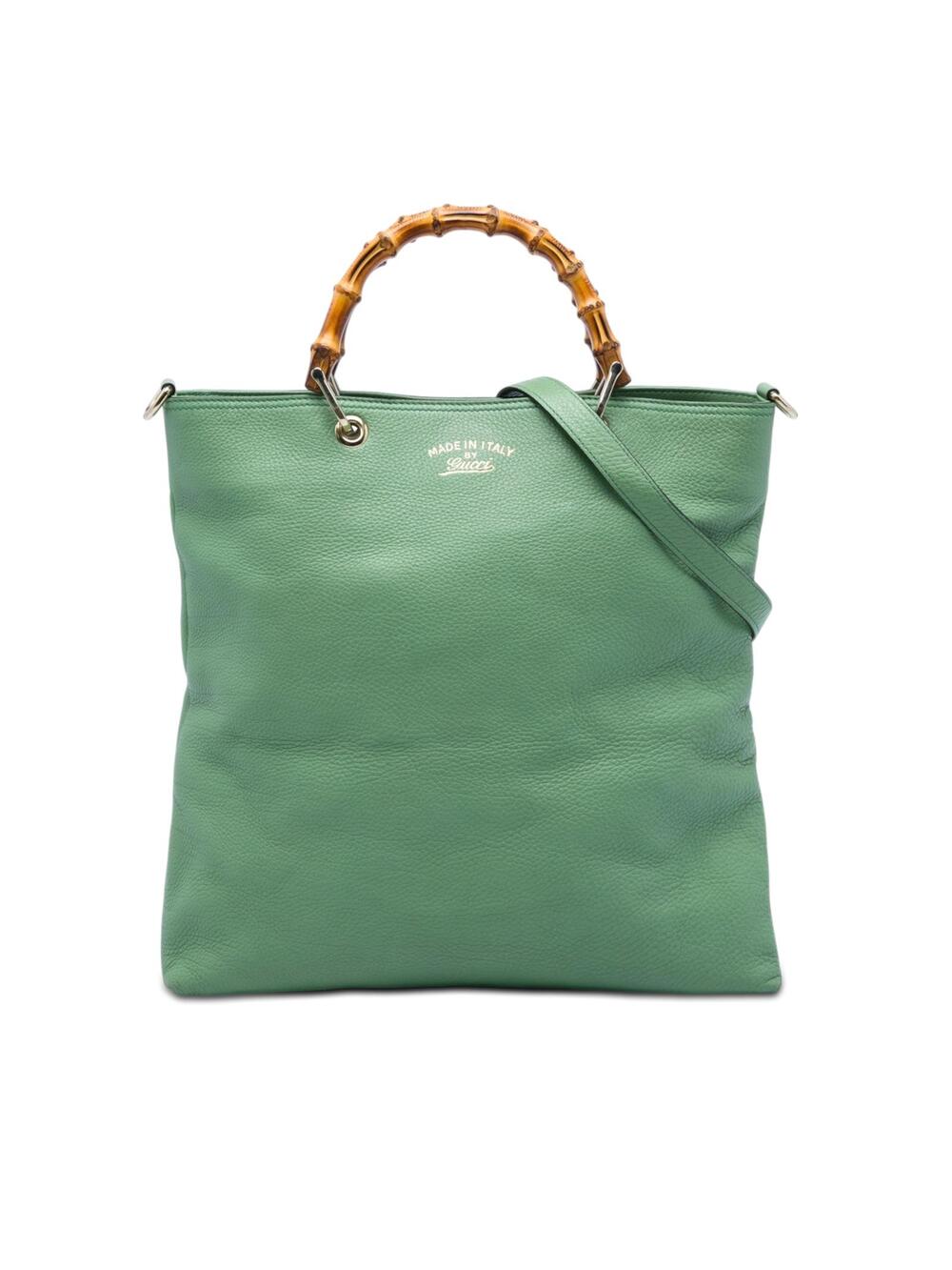 Gucci Tall Calfskin Bamboo Shopper Tote #297963G61B